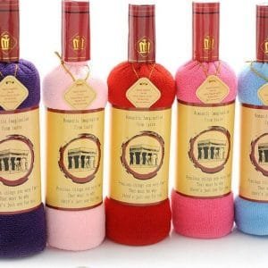 Wine Bottle Shaped Bath Towel