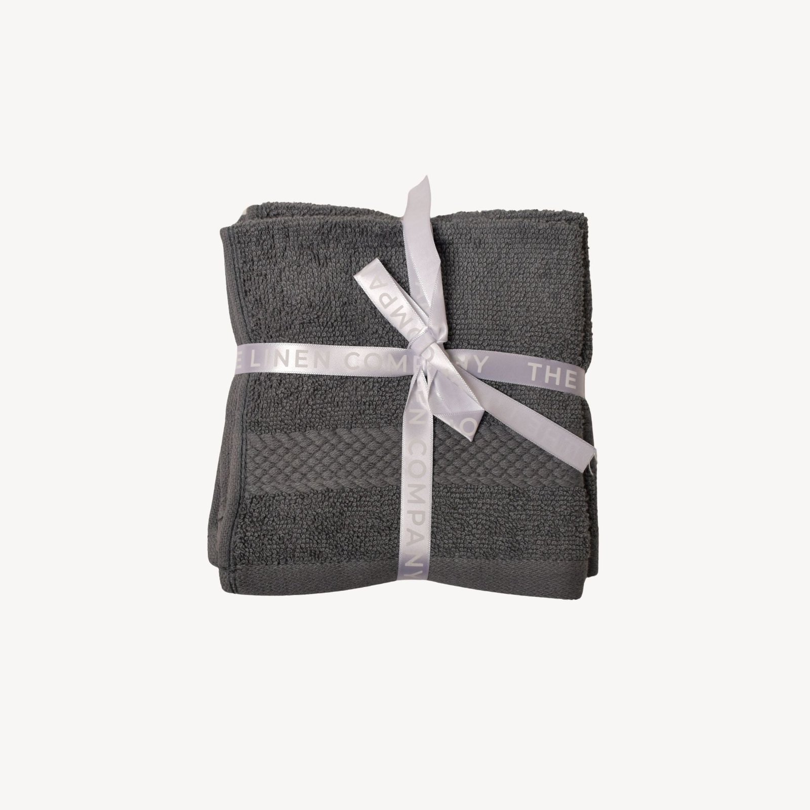 Slate Grey Dash Striped Face Towel - Set of 3