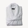 White Shawl Collar Bathrobe